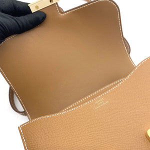 Epsom Leather Gold Hardware Constance 19 Bag Gold