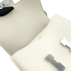 Epsom Leather Silver Hardware Constance 19 Bag Craie