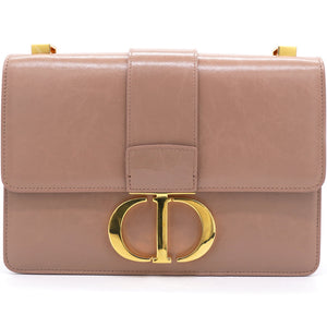 Shiny Crinkled Lambskin 30 Montaigne Flap Bag Fard