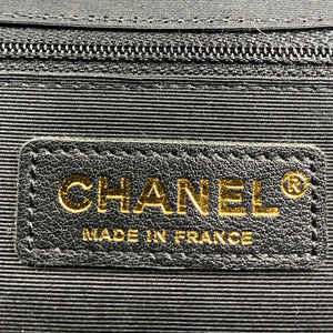 Lambskin Quilted Medium Elegant CC Flap Navy Black