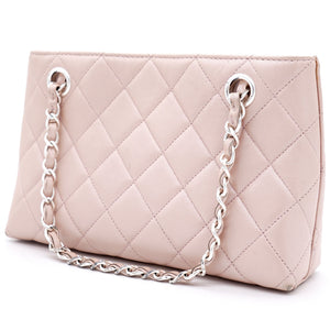Pearlecent Pink Quilted Vintage Small Tote Bag