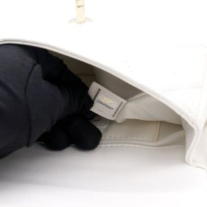 Lambskin Quilted Small My Precious Flap White