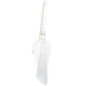 Cleo Brushed Leather Shoulder Bag White