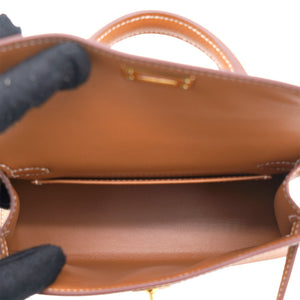 Gold Epsom Leather Gold Hardware Mini II Kelly Bag