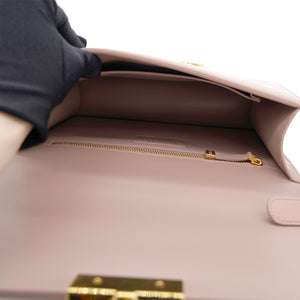 Shiny Crinkled Lambskin 30 Montaigne Flap Bag Fard