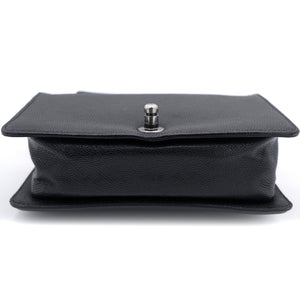 Black Quilted Caviar Leather Small Boy Flap Bag
