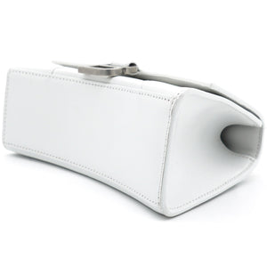 Shiny Box Small Hourglass Top Handle Bag Graffiti White