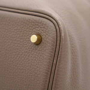 Clemance Leather Picotin Lock 22 Bag Etoupe