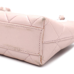 Pearlecent Pink Quilted Vintage Small Tote Bag