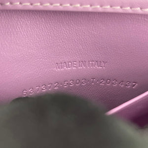 Shiny Calfskin Hourglass Top Handle Bag Mini Pink