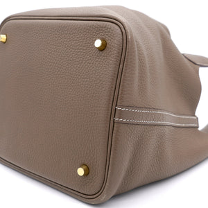 Clemance Leather Picotin Lock 22 Bag Etoupe