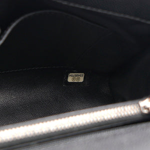 Black Caviar Leather Medium Coco Top Handle Bag