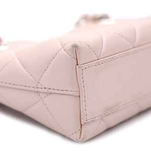 Pearlecent Pink Quilted Vintage Small Tote Bag