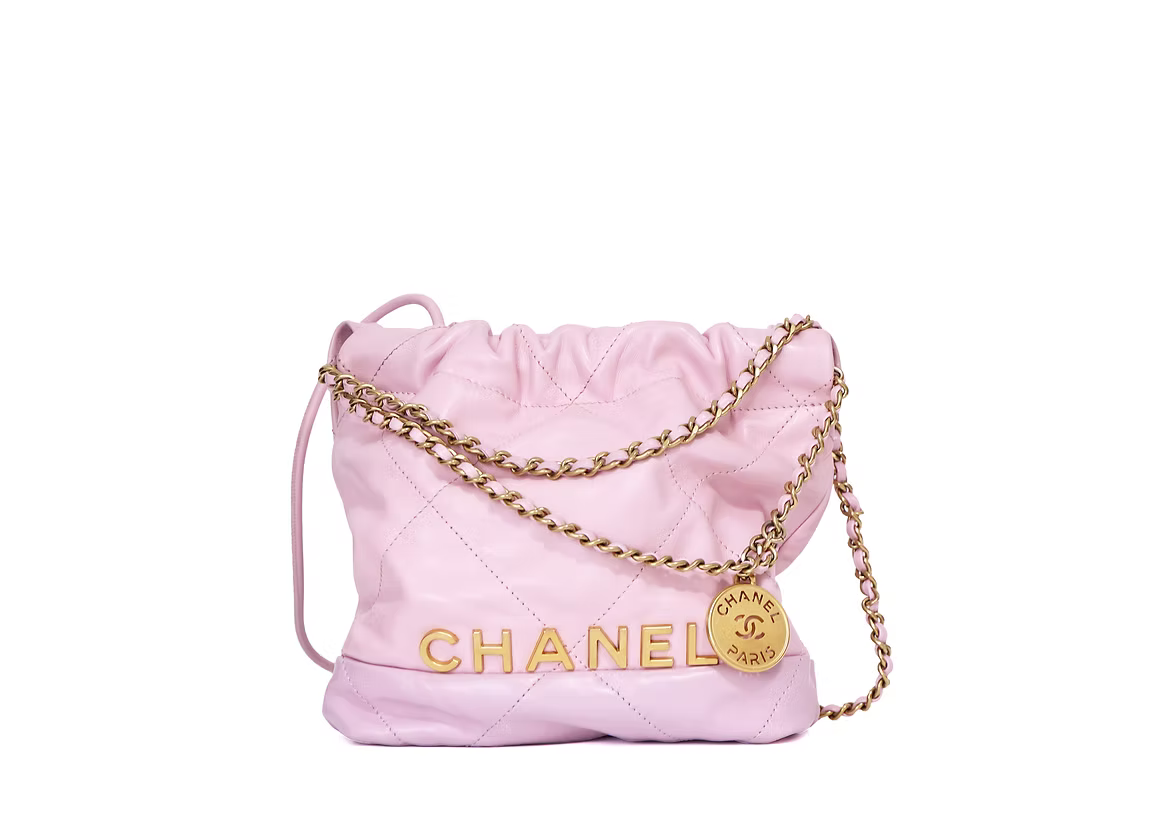 Chanel 22 Mini Bag in Pink Calfskin Leather with Gold Hardware (Contact to Enquire)