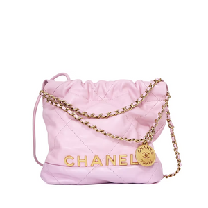 Chanel 22 Mini Bag in Pink Calfskin Leather with Gold Hardware (Contact to Enquire)