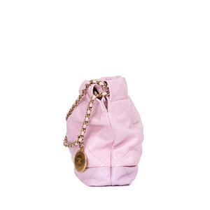 Chanel 22 Mini Bag in Pink Calfskin Leather with Gold Hardware (Contact to Enquire)