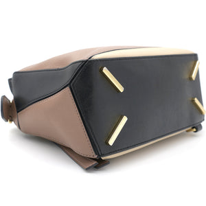Tri-Colour Leather Small Puzzle Shoulder Bag