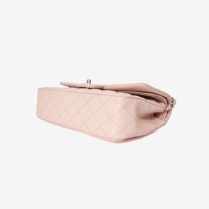 Chanel Classic Double Flap Medium Bag in Beige Clair Caviar Leather with Gold Hardware