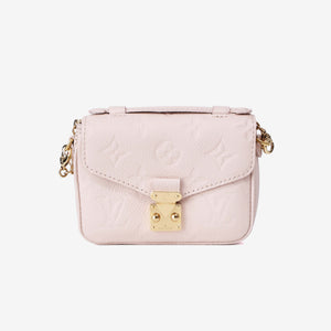 Louis Vuitton Micro Métis in Beige Calfskin Leather with Gold Hardware