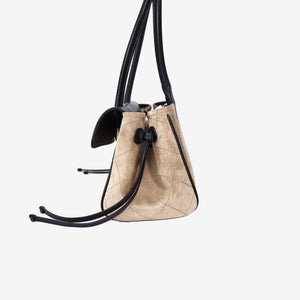 Chanel 26A Matthieu Blazy Small Shopping Bag in Beige Black Suede Calfskin with Gold Hardware (Contact to Enquire)