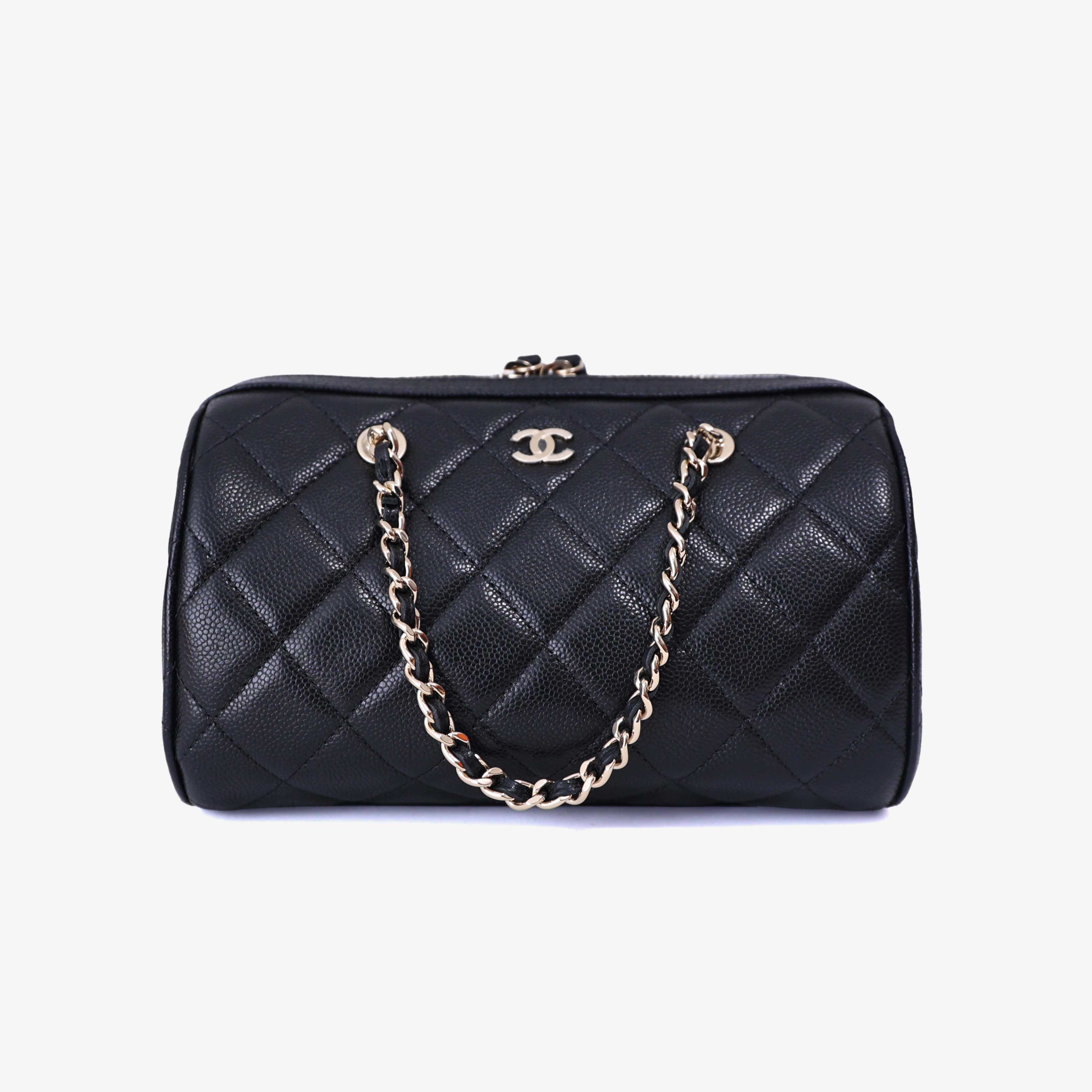 Chanel Classic Barrel Bag Mini in Black Caviar Leather with Gold Hardware (Contact to Enquire)