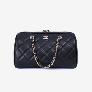 Chanel Classic Barrel Bag Mini in Black Caviar Leather with Gold Hardware (Contact to Enquire)