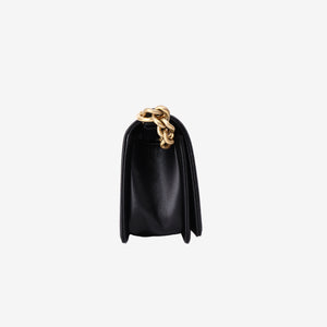 Chanel Small Boy Bag in Black Quilted Caviar Leather with Gold Hardware