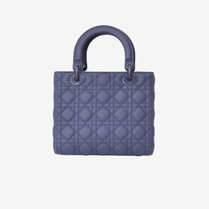 Christian Dior Lady Dior Medium in Navy Ultra Matte Calfskin Leather with Matte Hardware (Contact to Enquire)