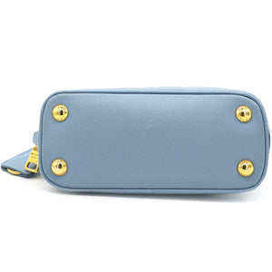 Blue Saffiano Lux Leather Mini Promenade Crossbody Bag