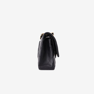 Chanel Classic Flap Bag Medium in Black Lambskin with Gold Hardware
