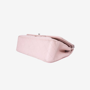 Chanel Classic Jumbo Flap Bag in Light Pink Grained Calfskin Leather with Silver Hardware