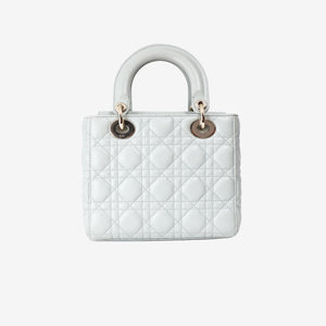 Lady Dior Bag in Light Green Lambskin Leather with Gold Hardware (Contact to Enquire)
