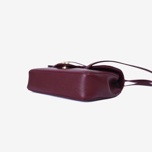 Chanel 26P Matthieu Blazy Preppy Flap Mini in Dark Burgundy Calfskin Leather with Gold Hardware (Contact to Enquire)