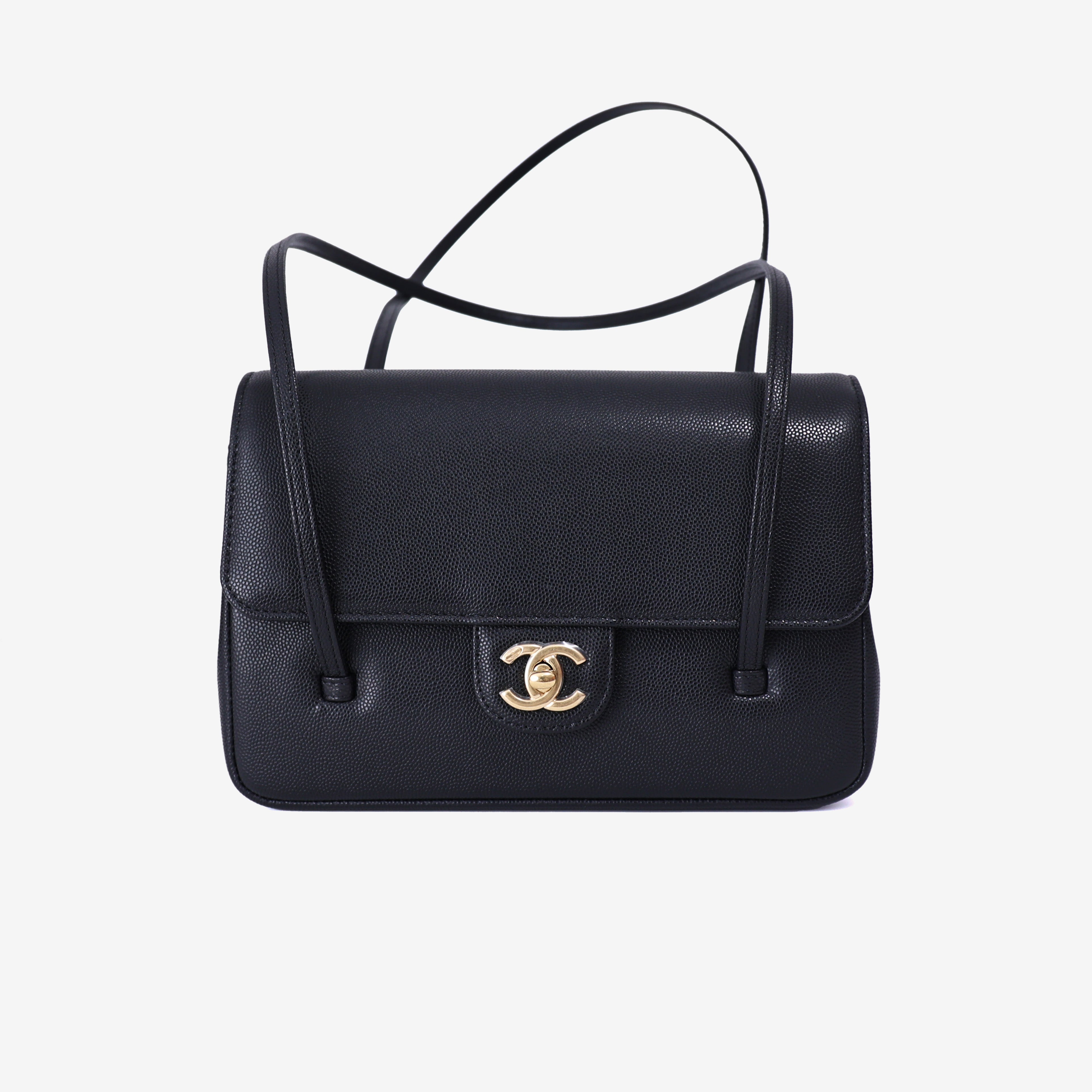 Chanel 26P Matthieu Blazy Preppy Flap Small Bag in Black Calfskin Leather with Gold Hardware (Contact to Enquire)