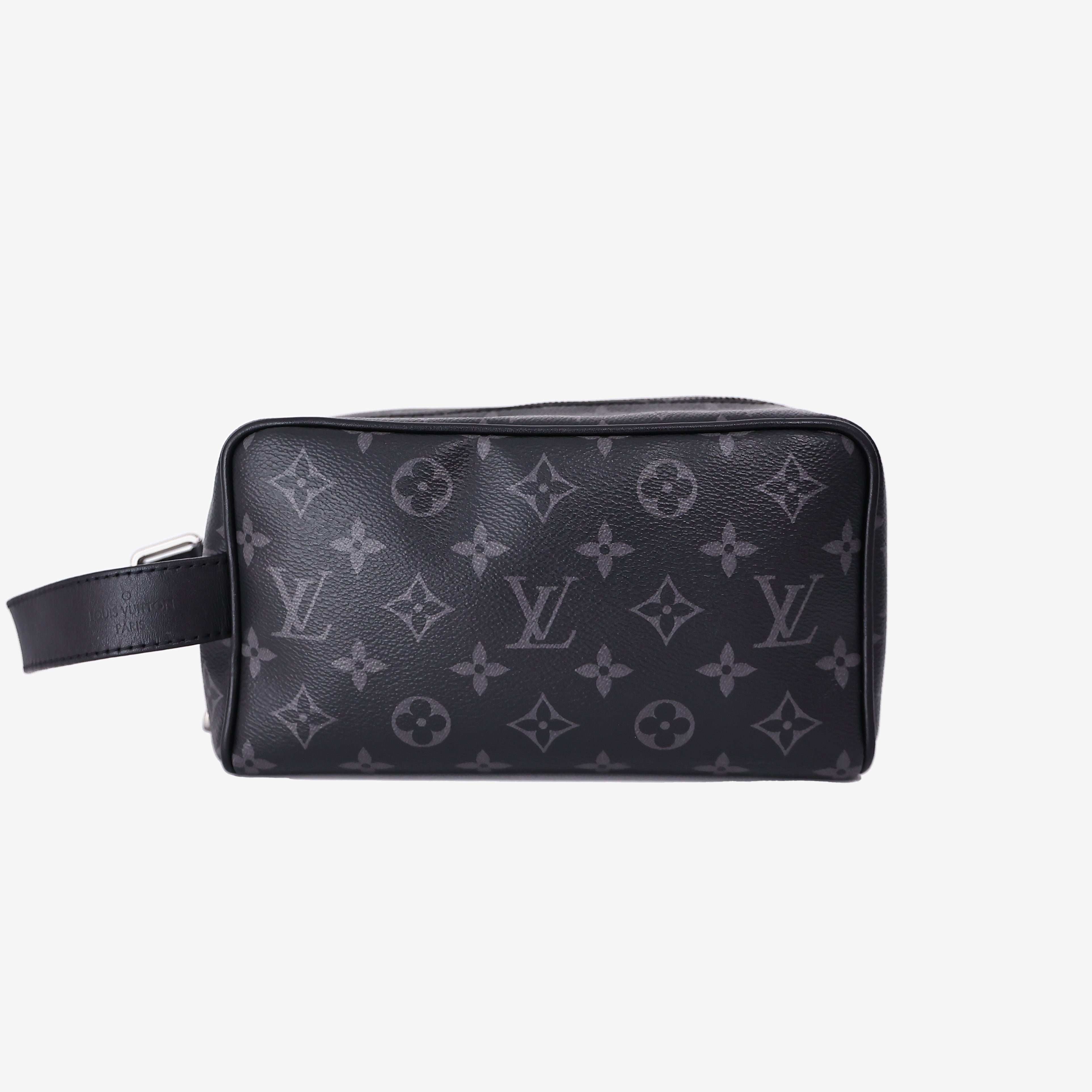 Louis Vuitton Locker Dopp Kit in Black Monogram Eclipse Canvas with Ruthenium Hardware