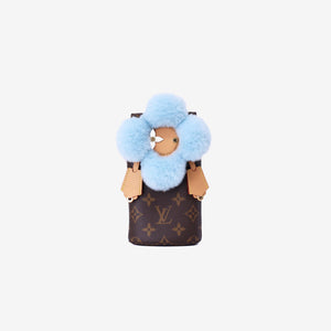 Louis Vuitton Vivienne Phone Pouch in Brown Monogram Canvas with Calfskin Leather Trim with Gold Hardware
