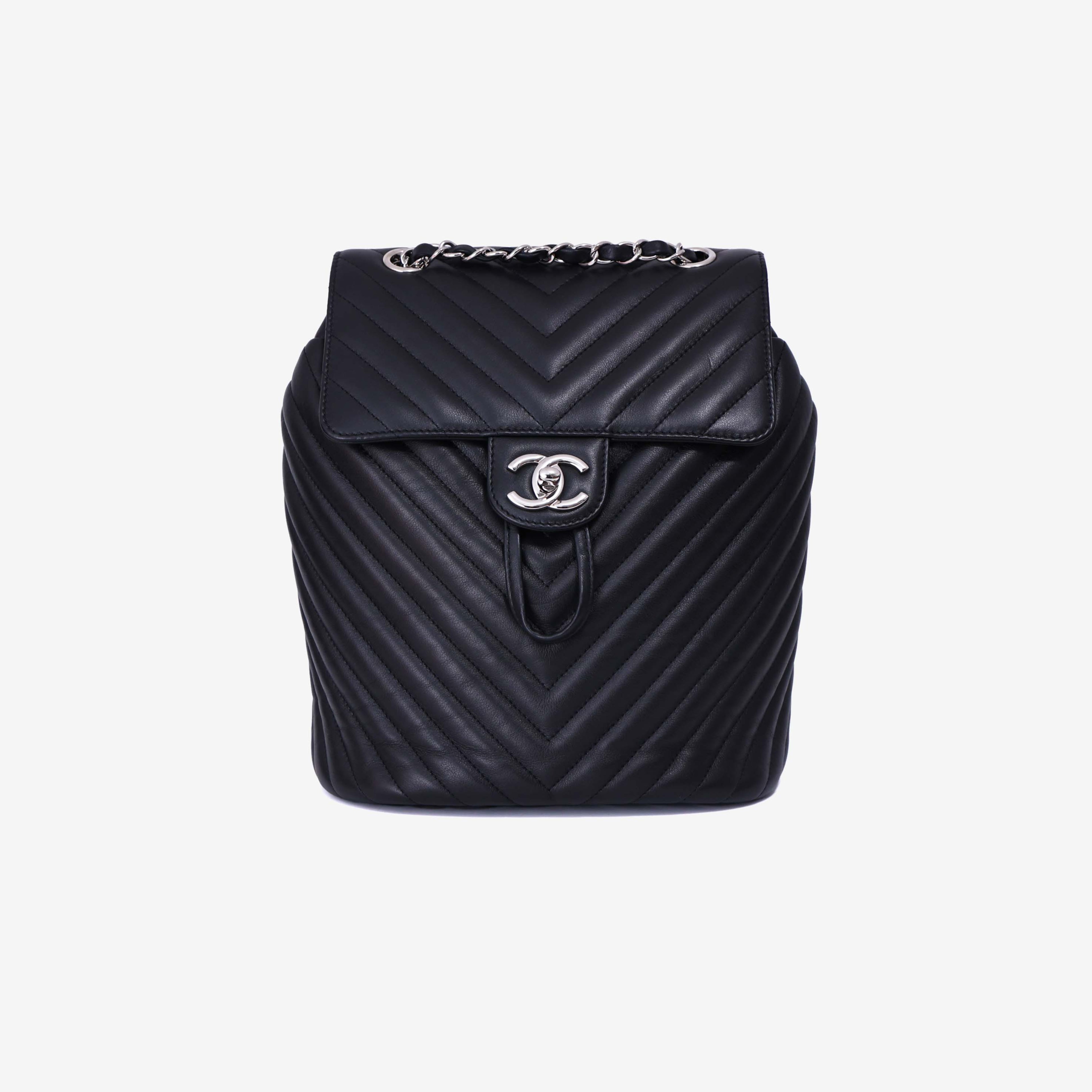 Chanel Urban Spirit Backpack in Black Lambskin Leather