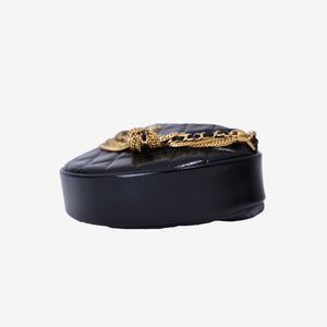 Chanel Mini Bow Hobo Pouch in Black Calfskin Leather with Gold Hardware (Contact to Enquire)