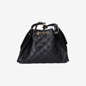 Chanel 25 Small in Black Caviar Leather with Gold Hardware