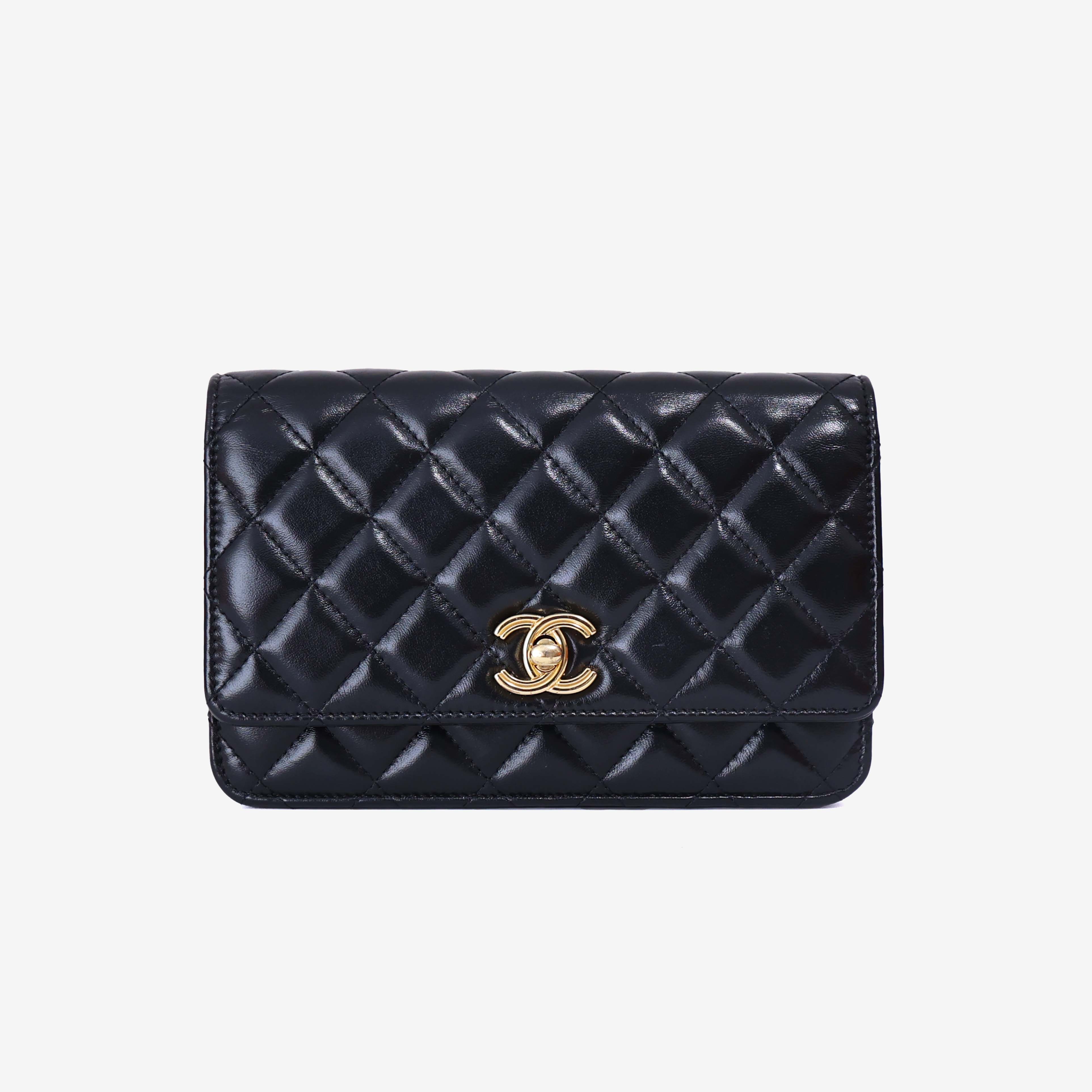 Chanel Wallet on Chain in Black Lambskin Leather with Gold Hardware (Contact to Enquire)