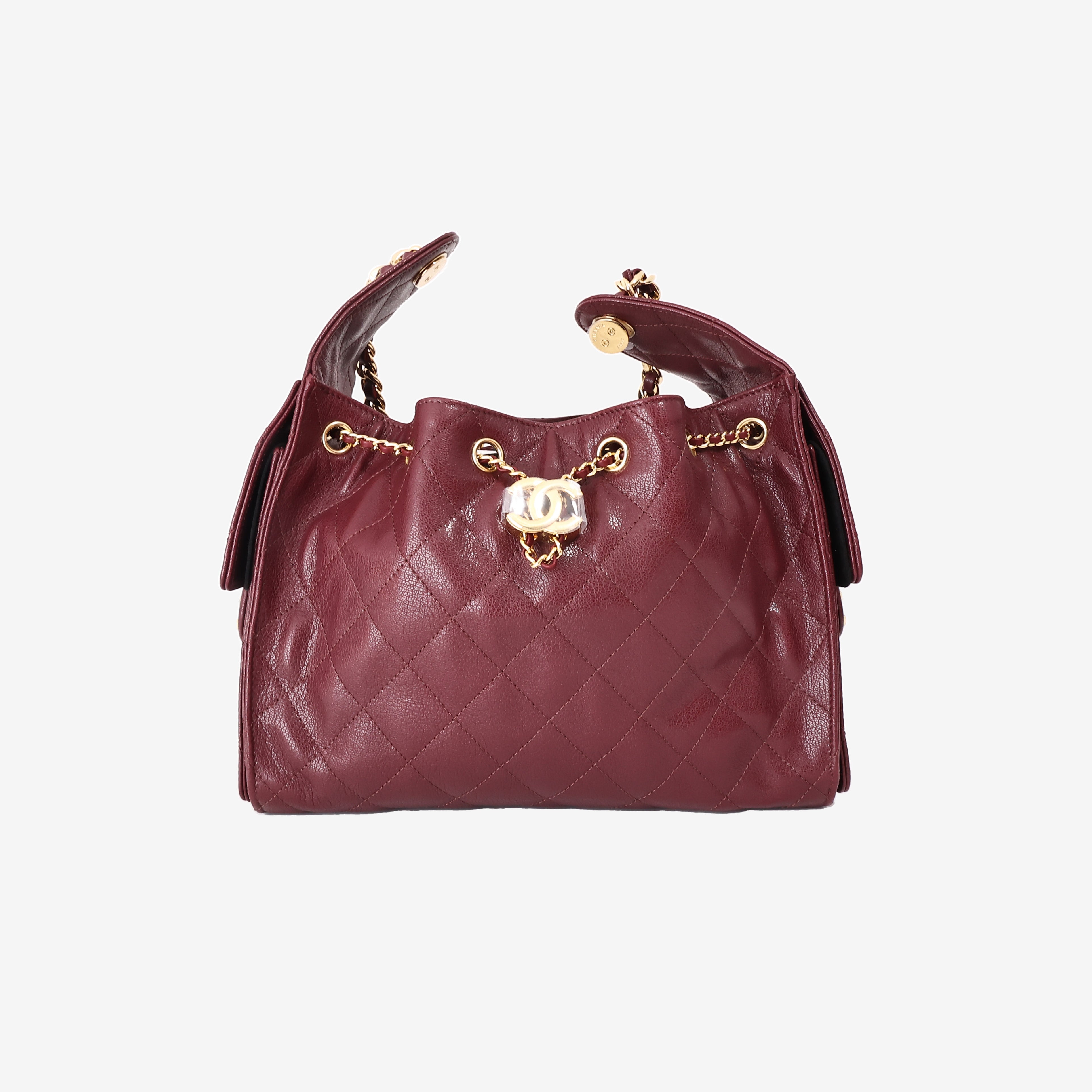 Chanel 25 Small Hobo Bag in Burgundy Lambskin with Gold Hardware (Contact to Enquire)