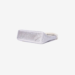 Prada Crystal Shoulder Bag in White Crystal Embellished Canvas (Contact to Enquire)