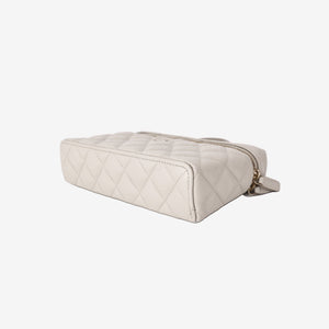 Chanel LP Vanity Case in Light Grey Caviar Leather with Light Gold Hardware (Contact to Enquire)