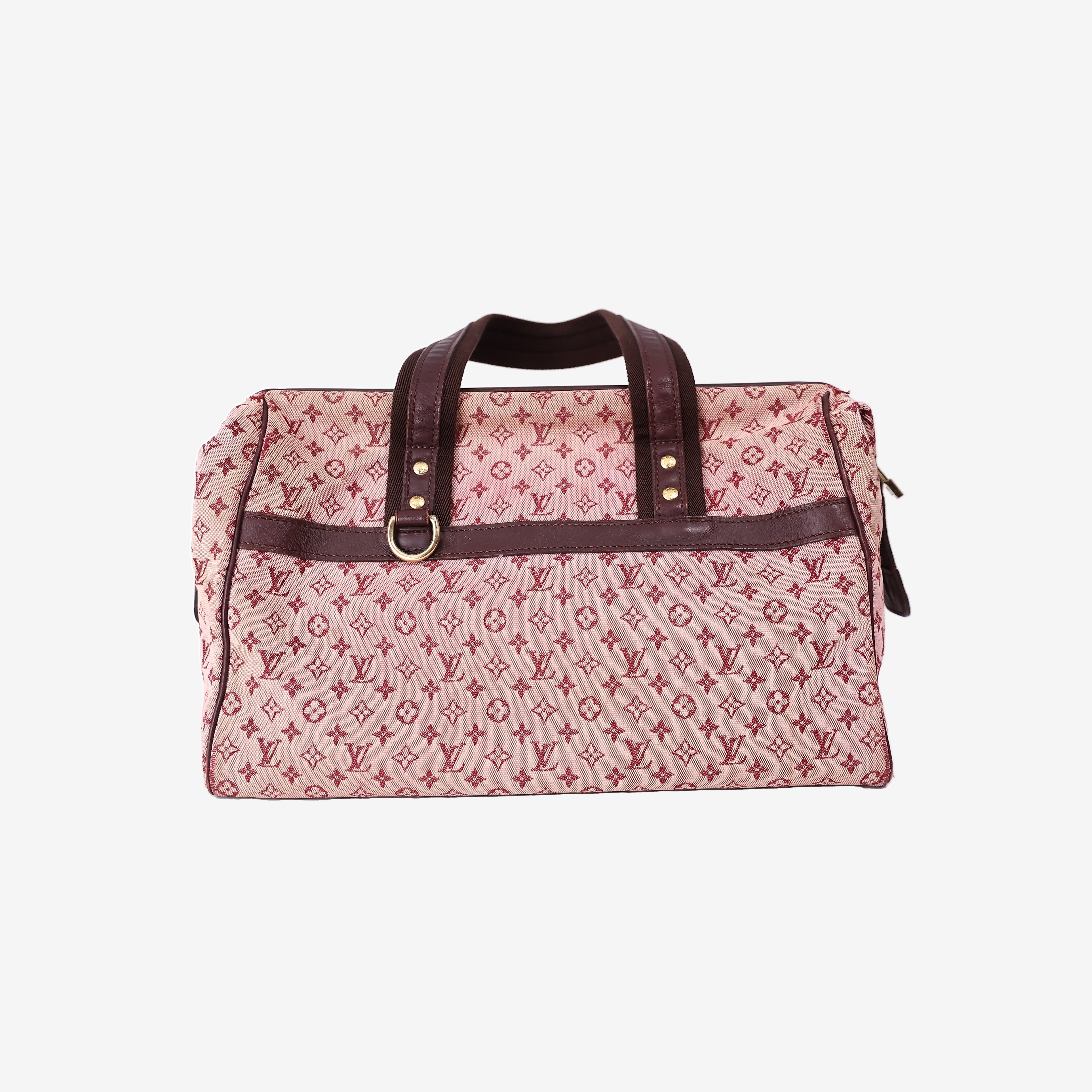 Louis Vuitton Josephine GM Satchel in Cherry Pink Mini Monogram Canvas with Gold Hardware