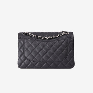 Chanel Jumbo Classic Double Flap Bag in Black Caviar Leather with Silver Hardware (Contact to Enquire)