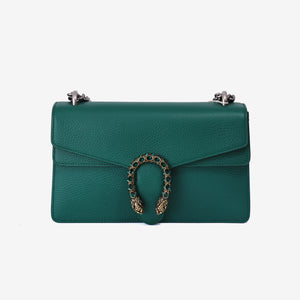 Gucci Dionysus Small Shoulder Bag in Green Grained Calfskin Leather with Silver Hardware (Contact to Enquire)