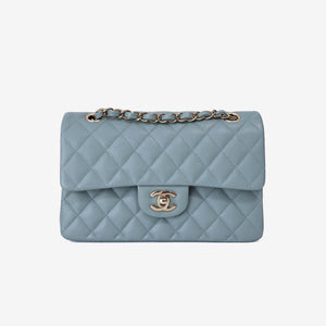 Chanel Classic Small Double Flap in Light Green Caviar Leather with Gold Hardware (Contact to Enquire)