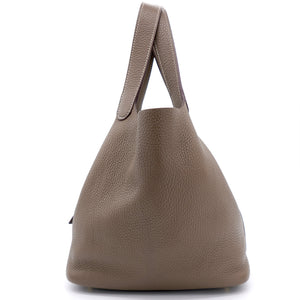 Clemance Leather Picotin Lock 22 Bag Etoupe