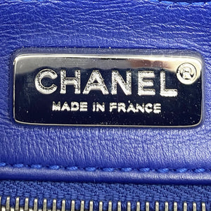 Blue Snack Leather Classic Double Flap Bag