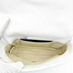 Lambskin Quilted 19 Waist Bag White